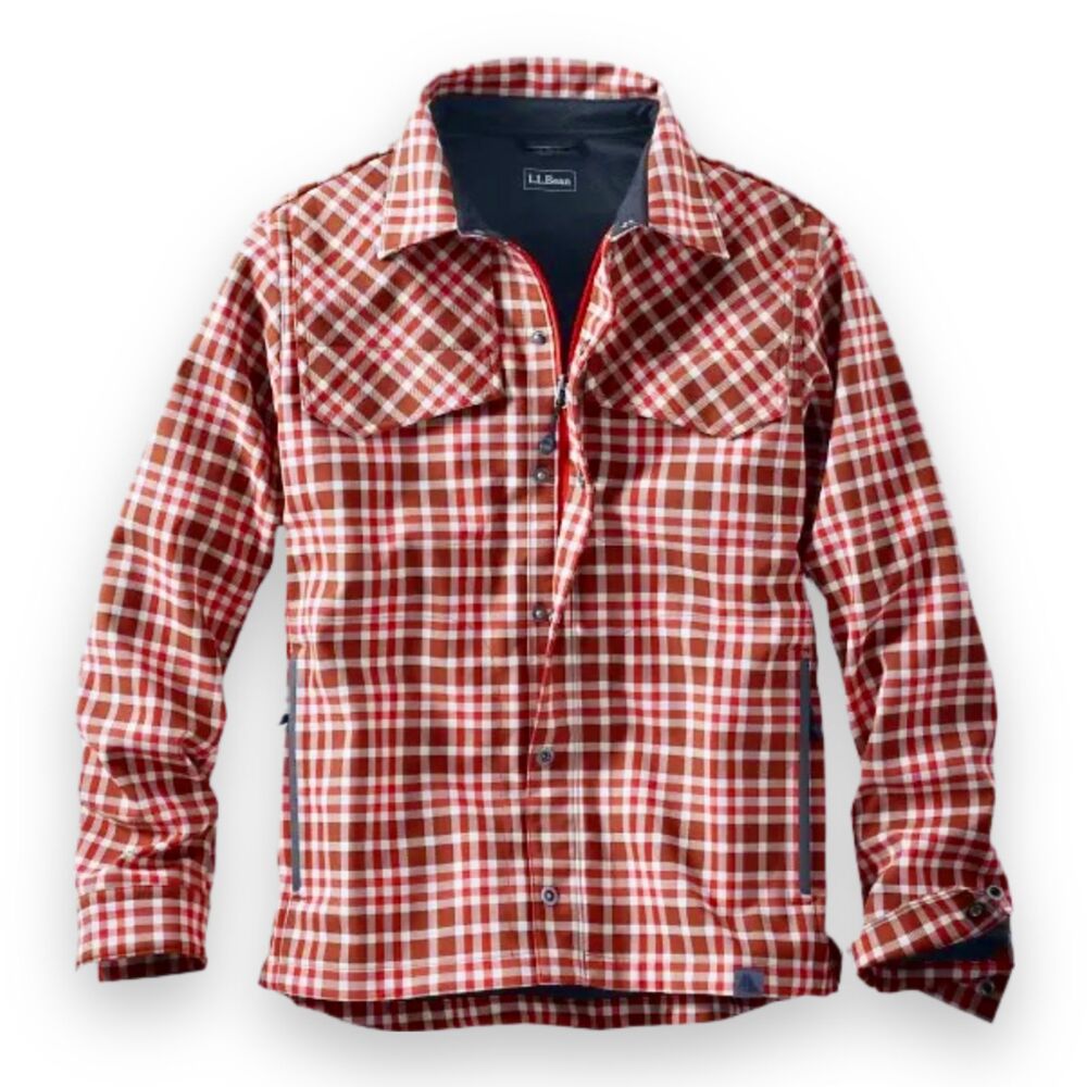 L.L. Bean Seth Wescott Traverse Softshell Ski Snowboard Jacket Plaid